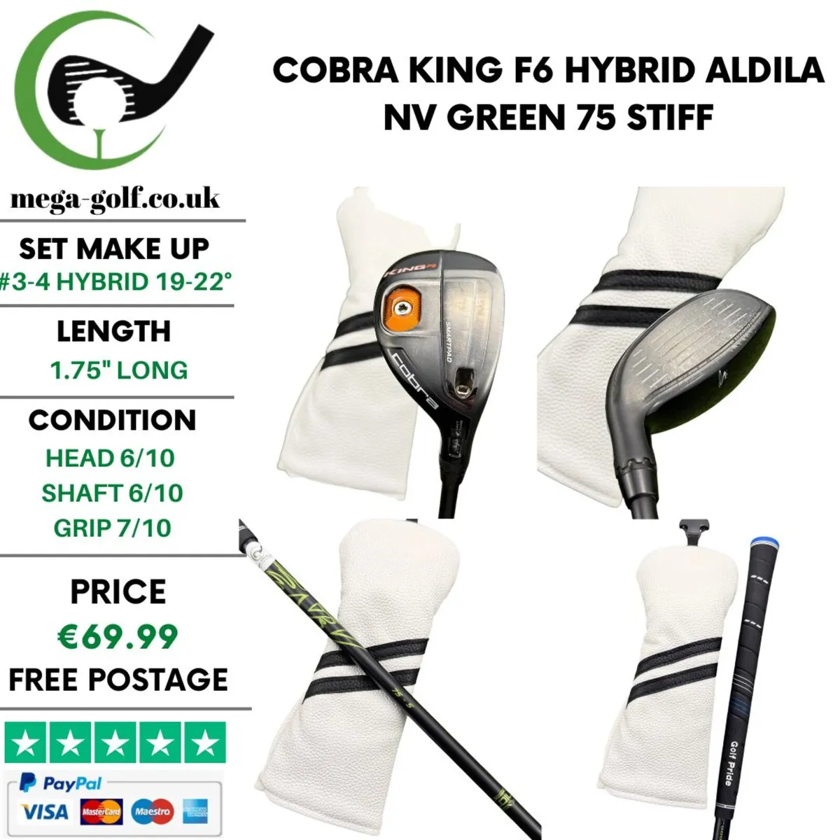 Cobra King F6 Hybrid / #3-4 Hybrid 19-22° / Stiff - Image 1