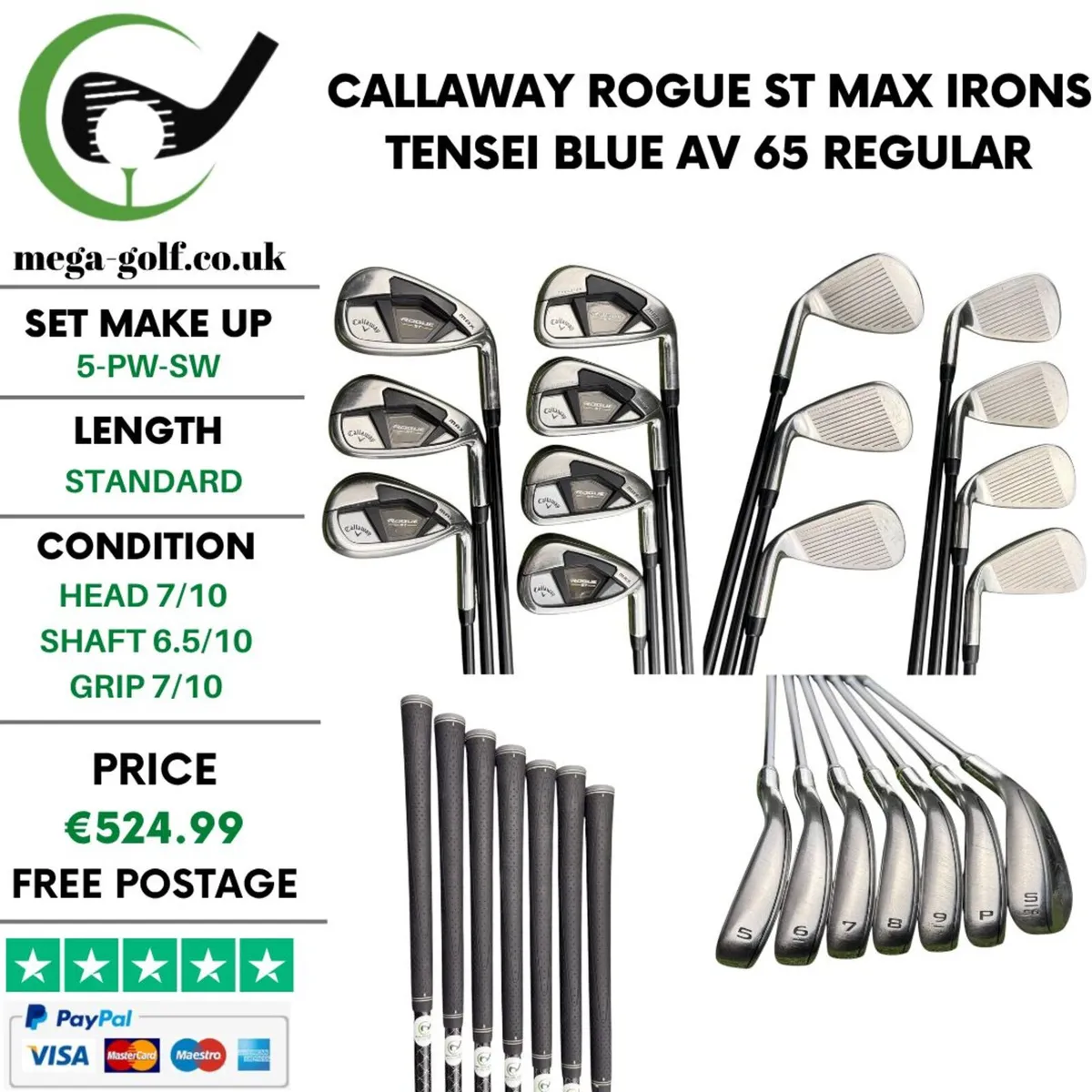 Callaway Rogue ST Max Irons / 5-Pw-Sw / Regular - Image 1