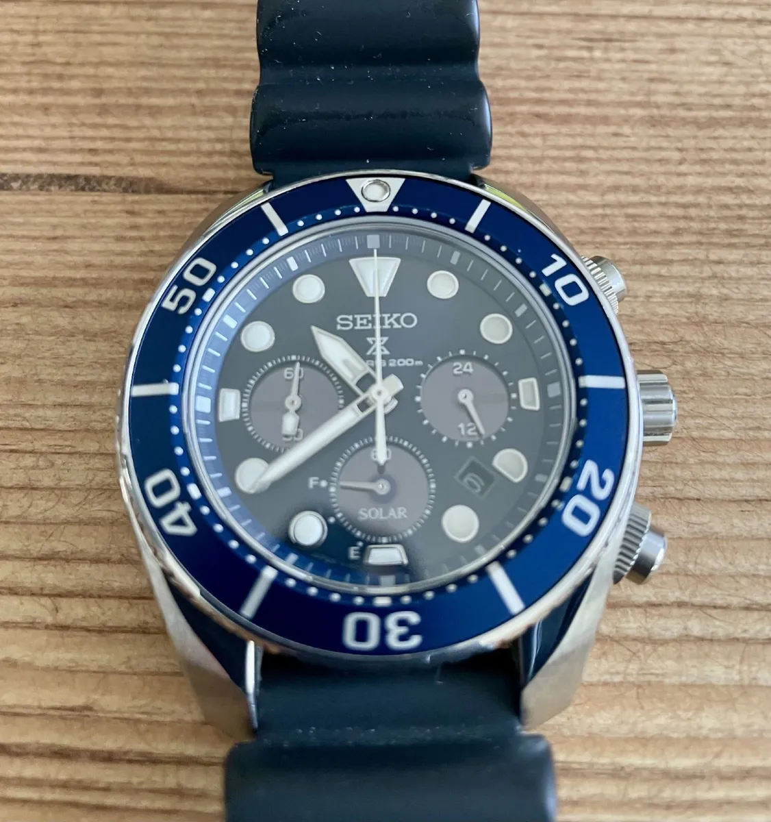 Seiko Prospex Chronograph Solar Quartz Diver Watch - Image 4