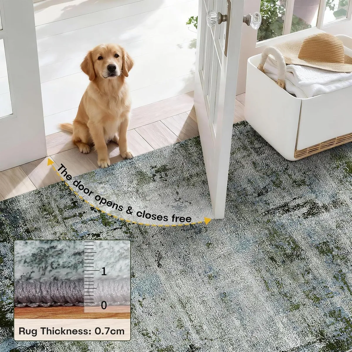 Living Room Rug 160x230 cm Large Non-Slip - Image 3