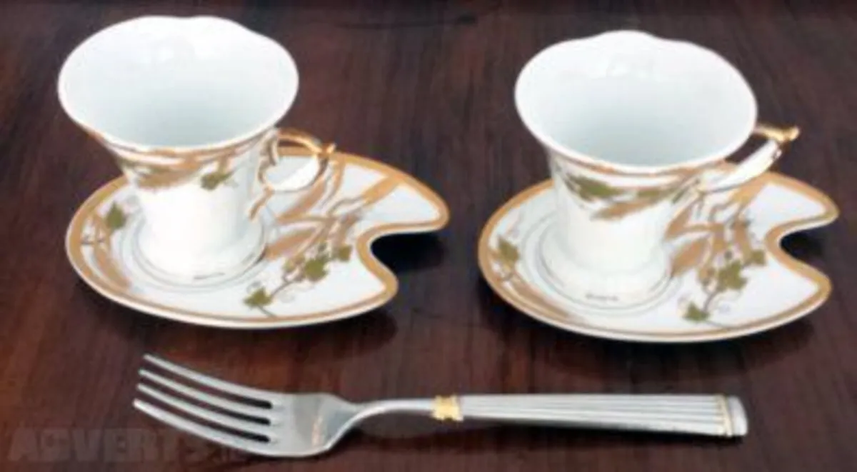 Set of 2 Glina tea cups and saucers - Image 2