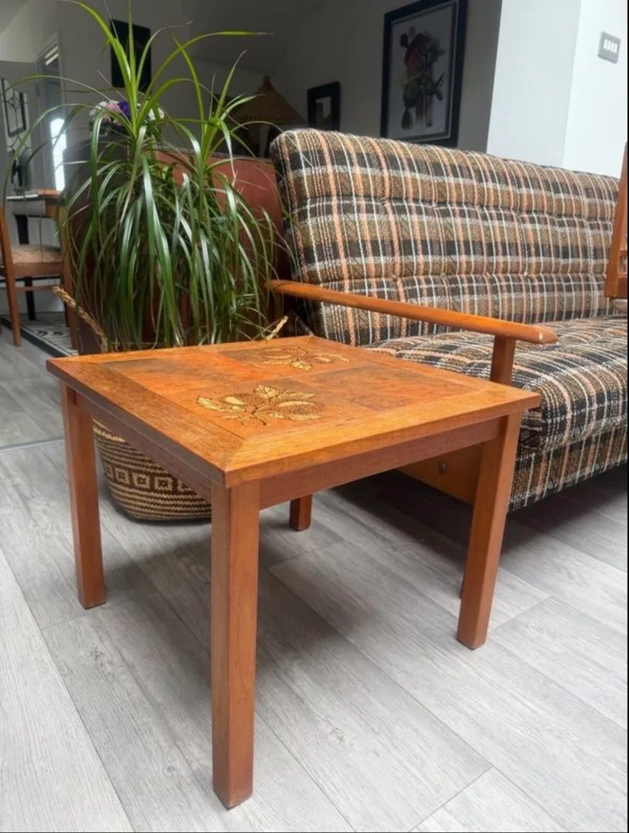 Mid Century Tiled Side Plant Table - Image 1