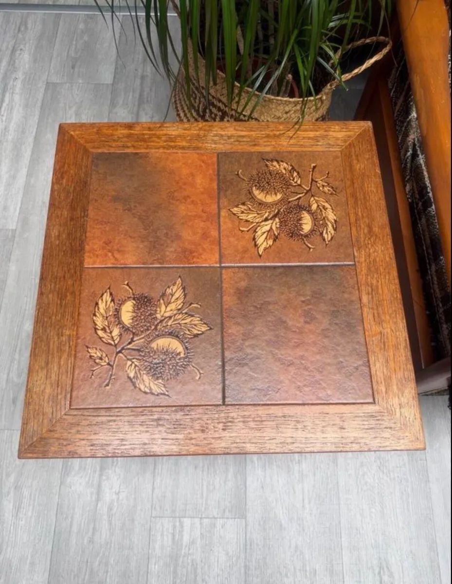 Mid Century Tiled Side Plant Table - Image 2