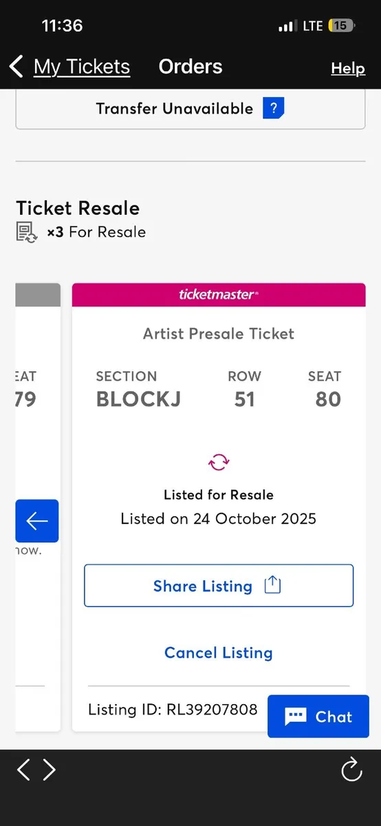 Westlife ticket Friday 25th September