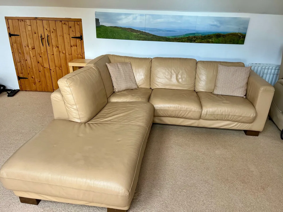 Leather L Shape Sofa - PRICE DROP - Image 2