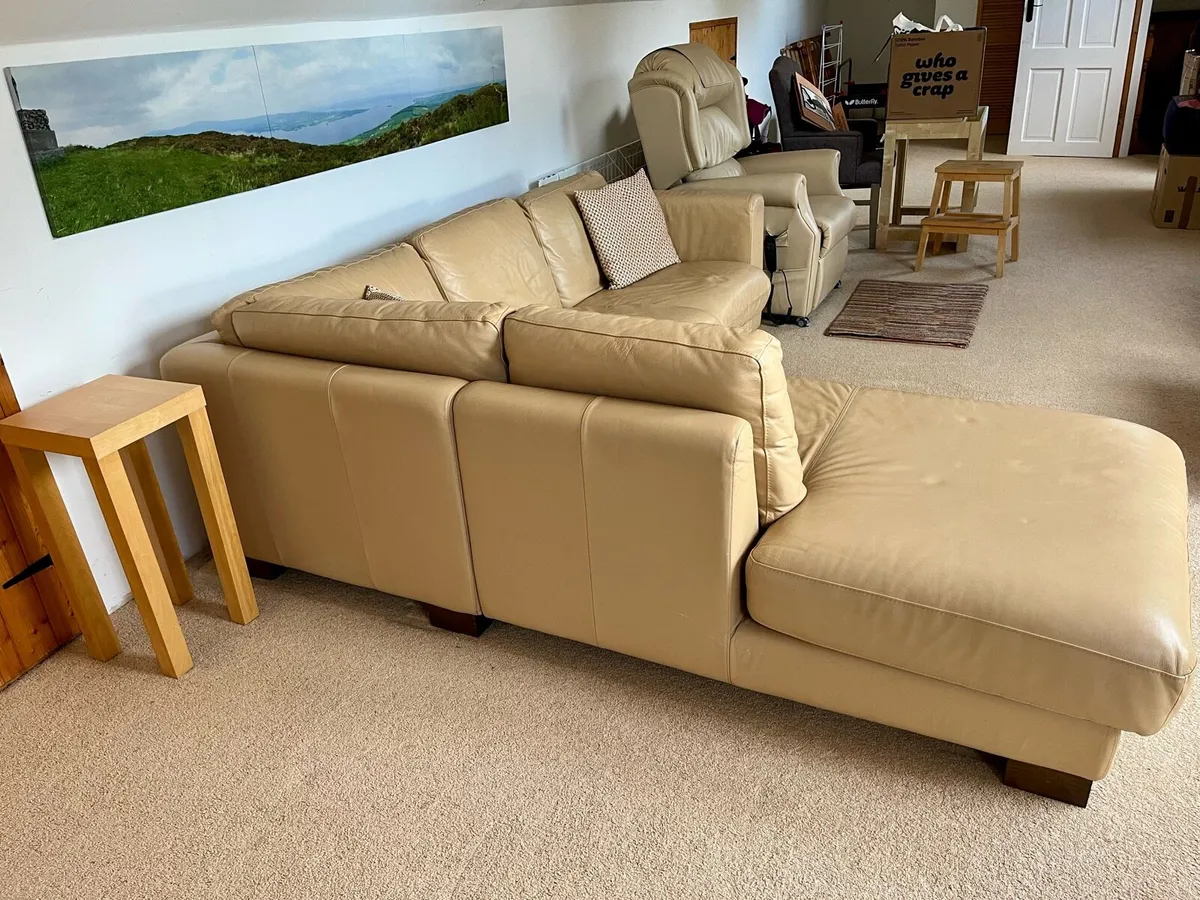 Leather L Shape Sofa - PRICE DROP - Image 3
