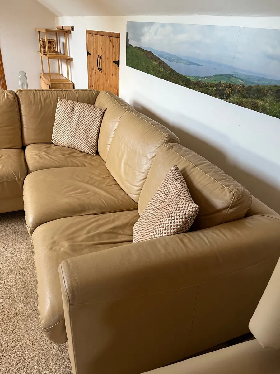 Leather L Shape Sofa - PRICE DROP - Image 4