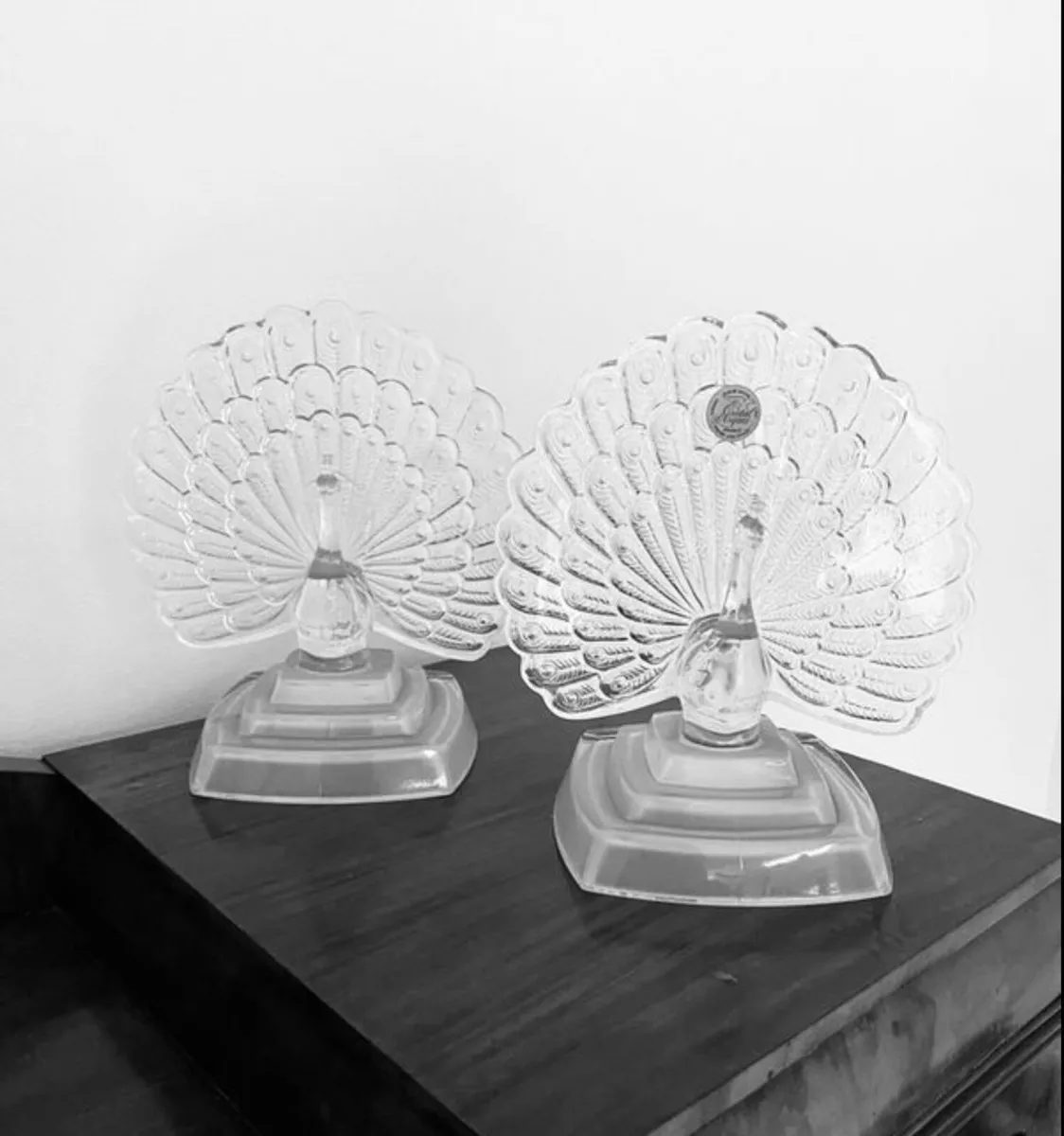 Vintage Crystal Peacocks - Image 1