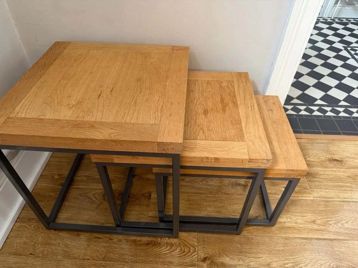 Set of 3 Nesting Coffee Tables - Image 2