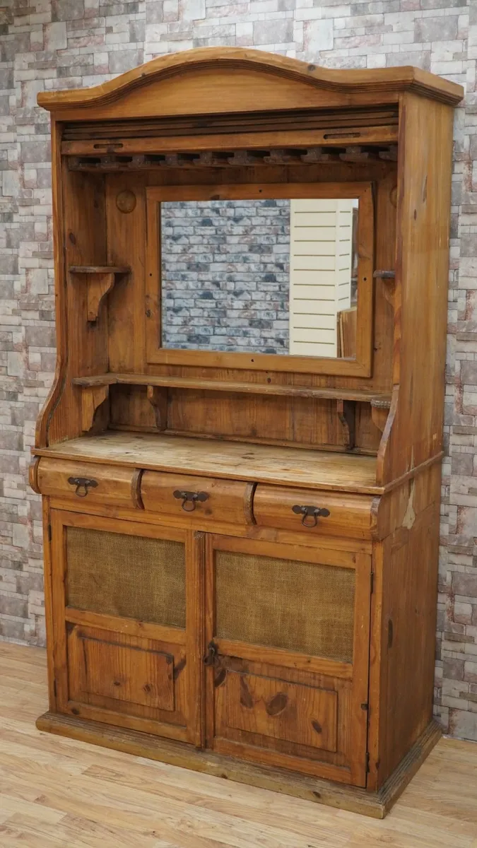 Mexican Rustic Pine Cantina Bar Cabinet - Image 3