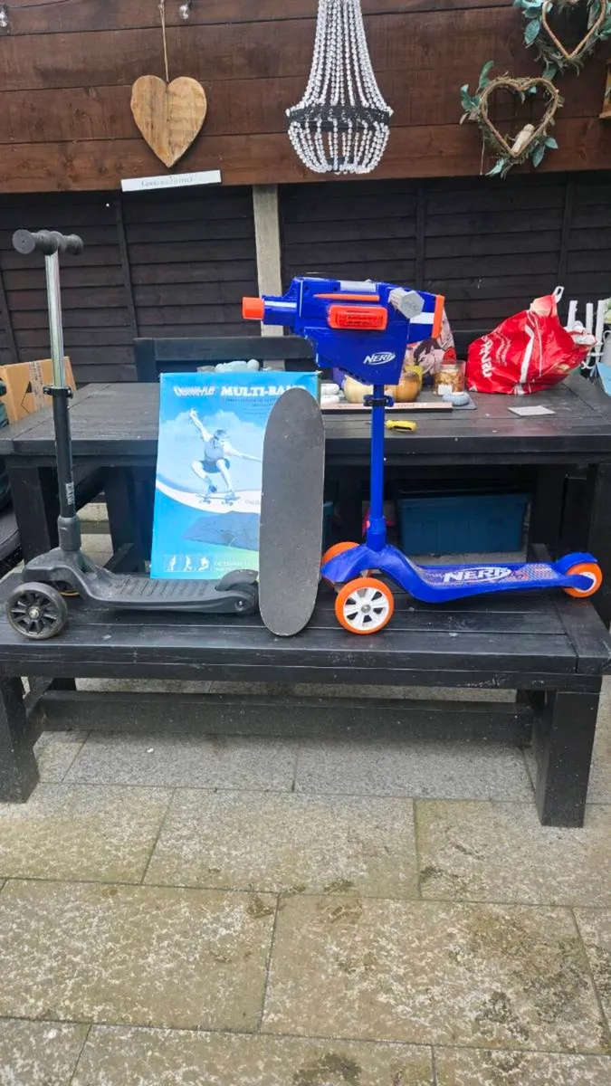 Scooters, Ramp and Scateboard - Image 1