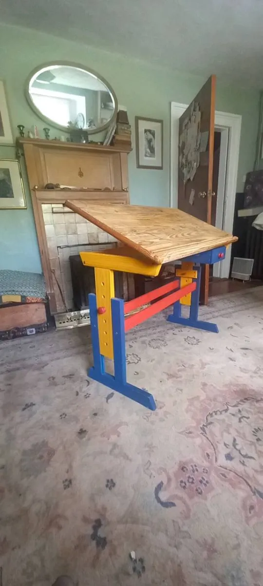 Art Table adjustable with drawe topr 109cm x 54cm - Image 1