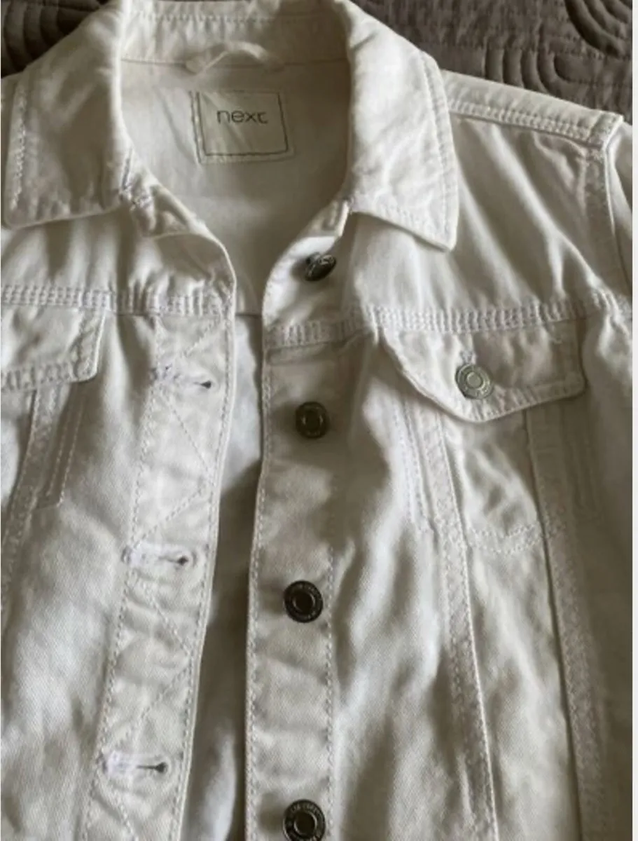Next - White Denim Jacket - Age 13years - Image 4