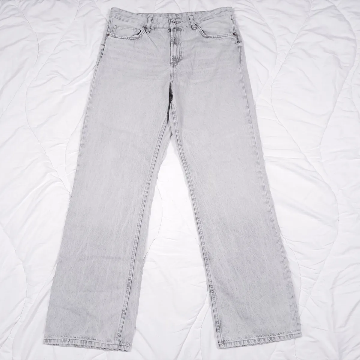 Zara Grey Straight Leg Denim Jeans 16UK/44EU - Image 1