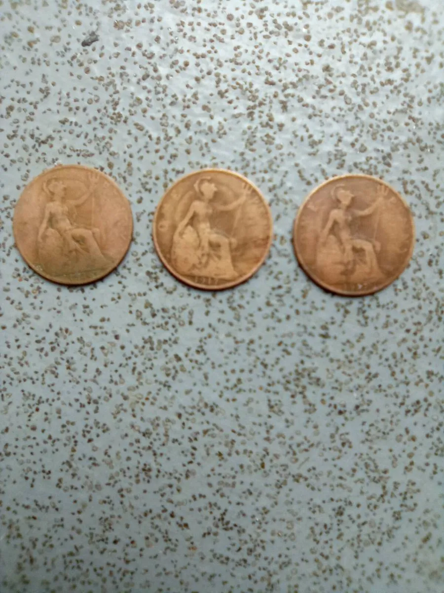 3. OLD.  ENGLISH.  PENNIES - Image 3