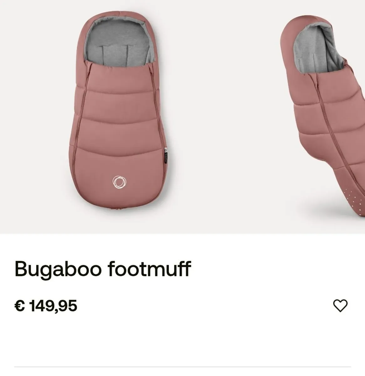 Bugaboo Pink Footmuff and Sun canopy - Image 3