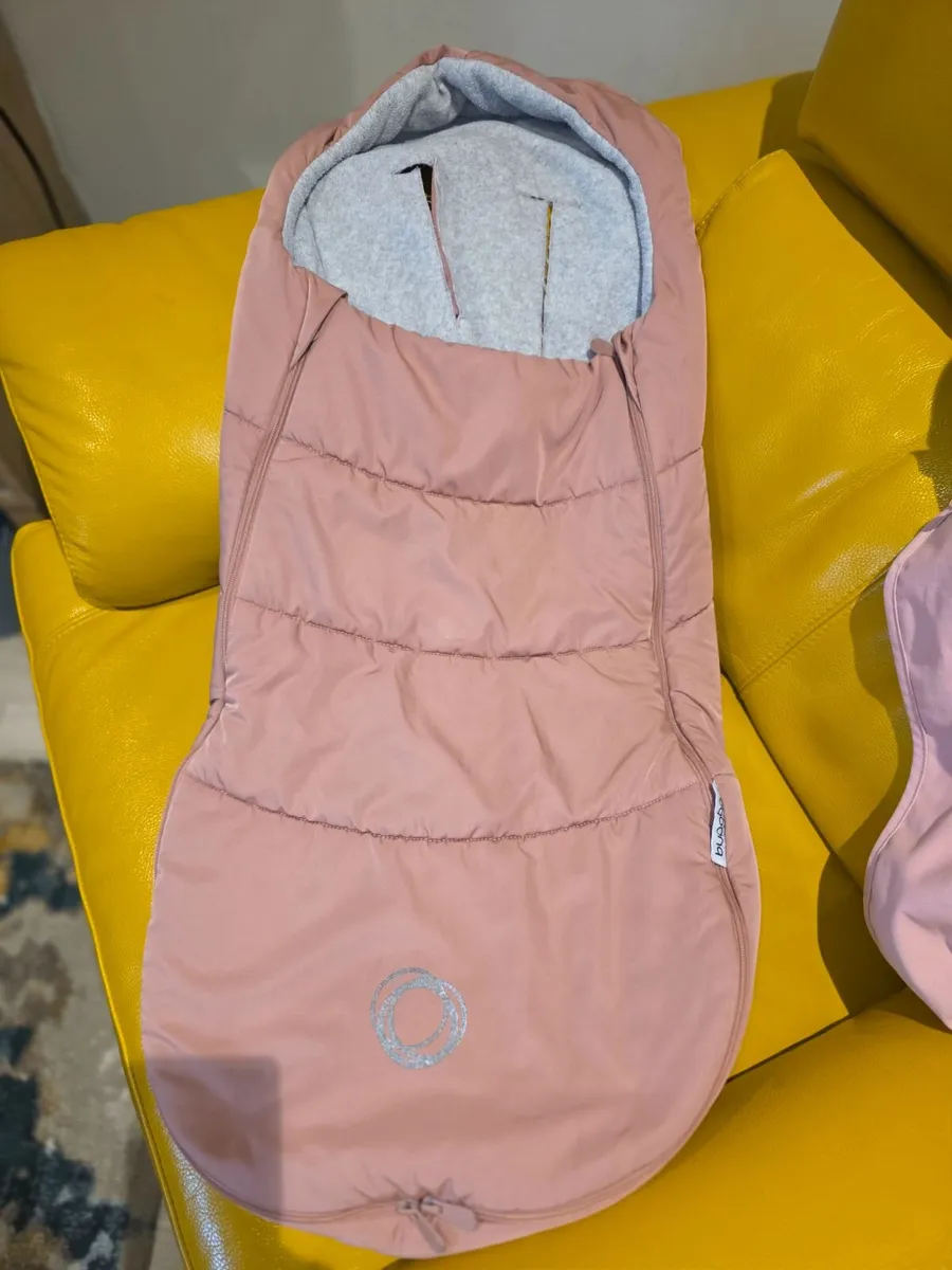 Bugaboo Pink Footmuff and Sun canopy - Image 4