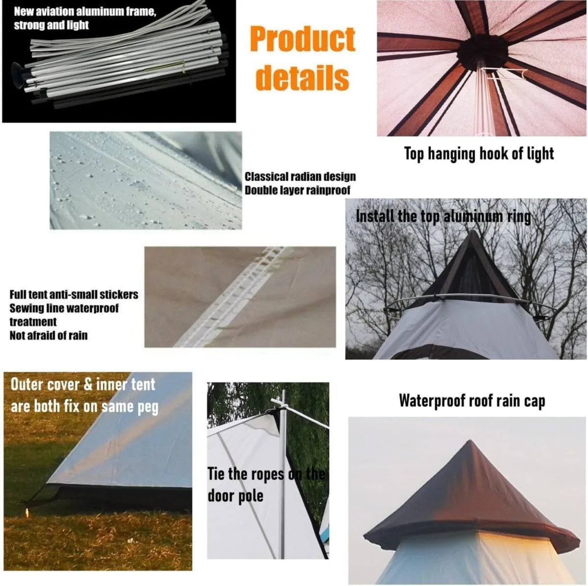 Lightweight waterproof double layers camping - Image 4