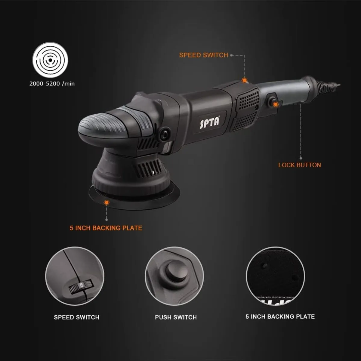 Buffer Polisher 5-Inch 125mm Dual Action Random - Image 3