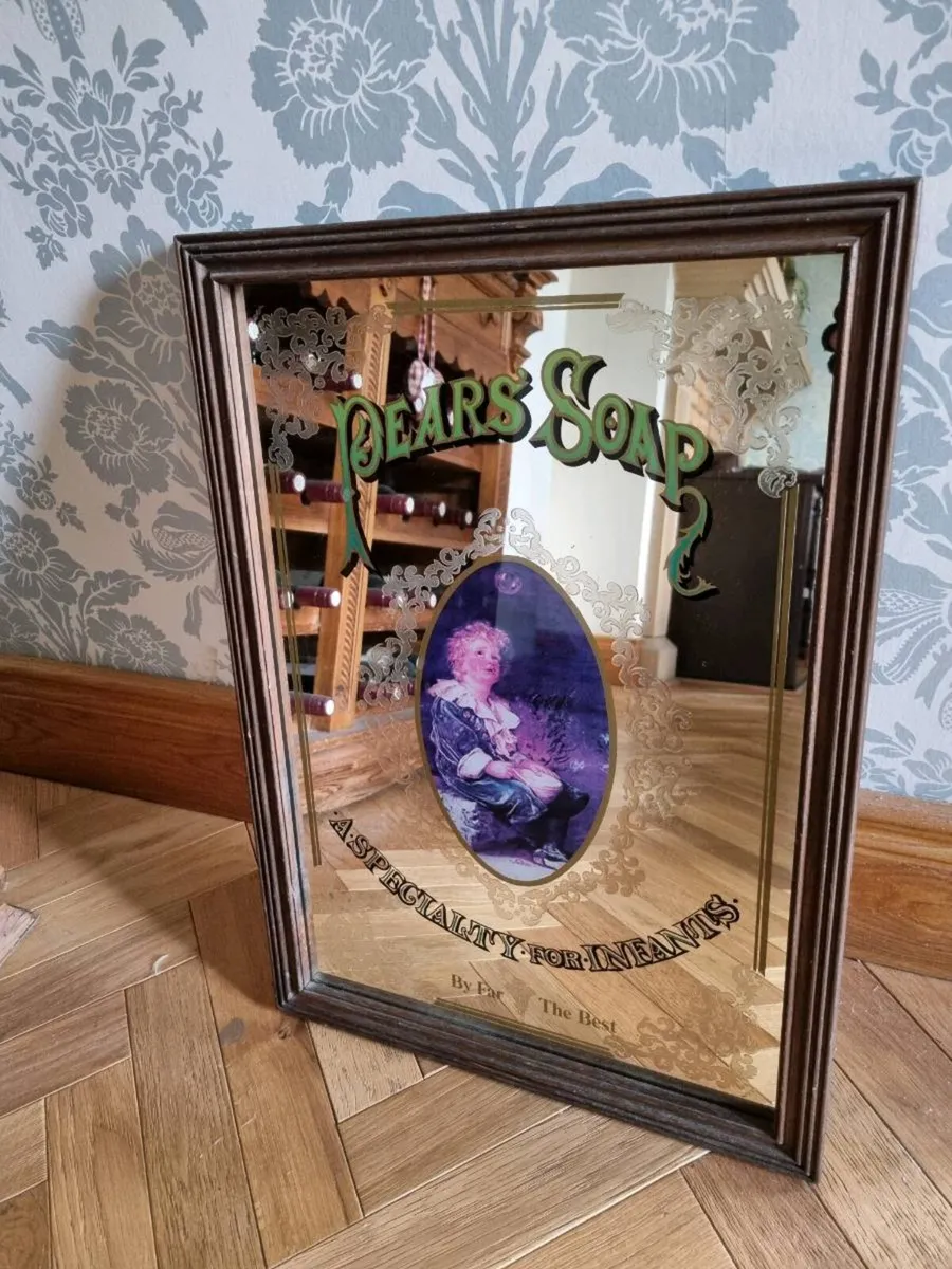 Pears Soap Etched Glass Mirror (Authentic) - Image 4