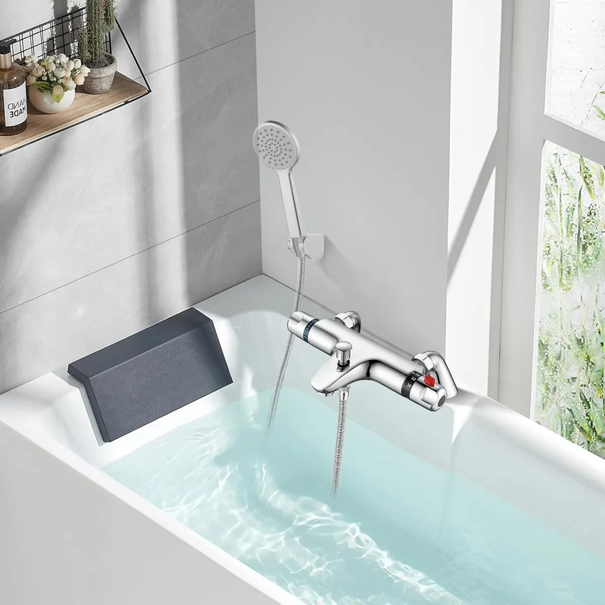 Thermostatic Bath Shower Mixer Tap Deck Mounted - Image 2