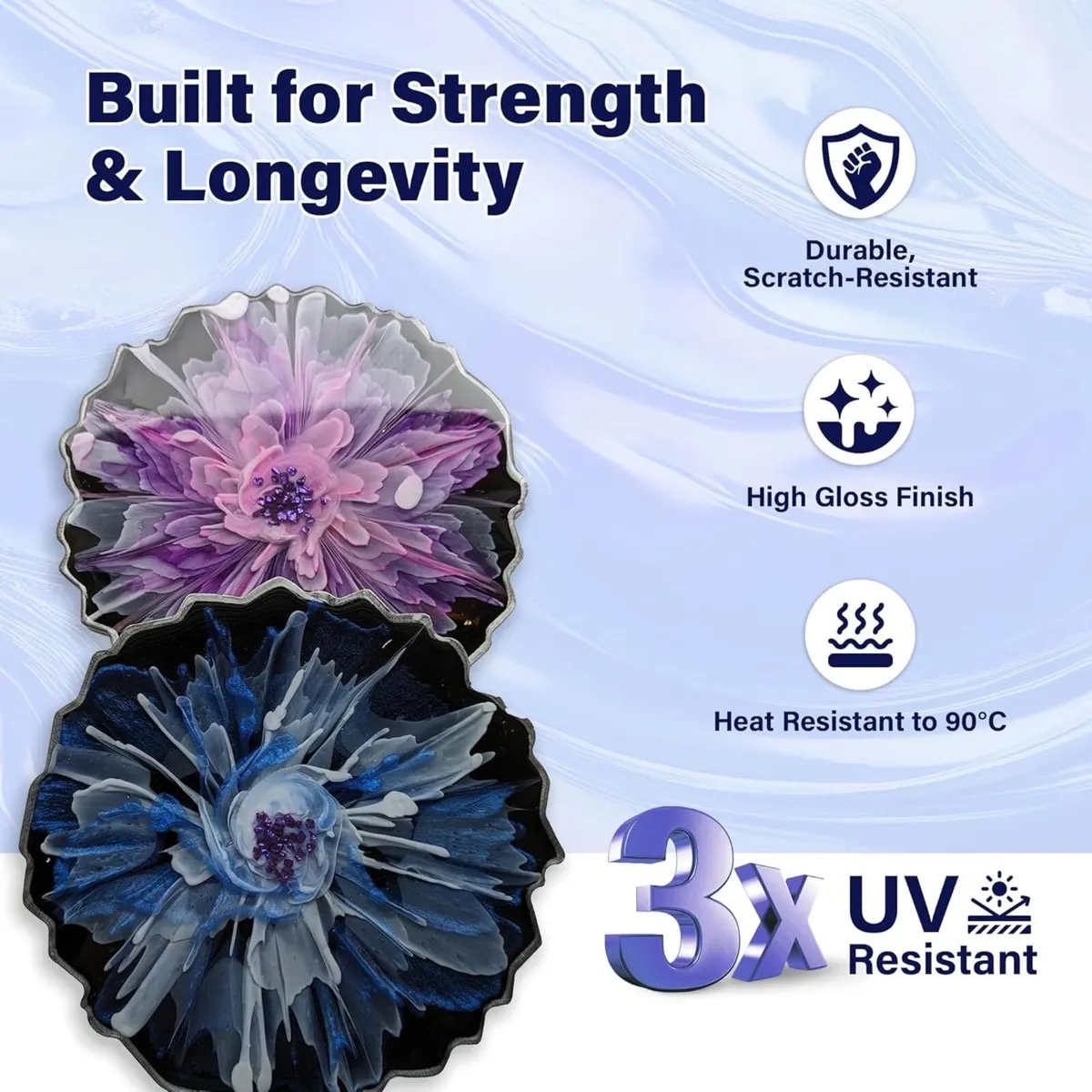 4L (1 gallon) - 1:1 Ratio Epoxy Resin Kit Crystal - Image 3