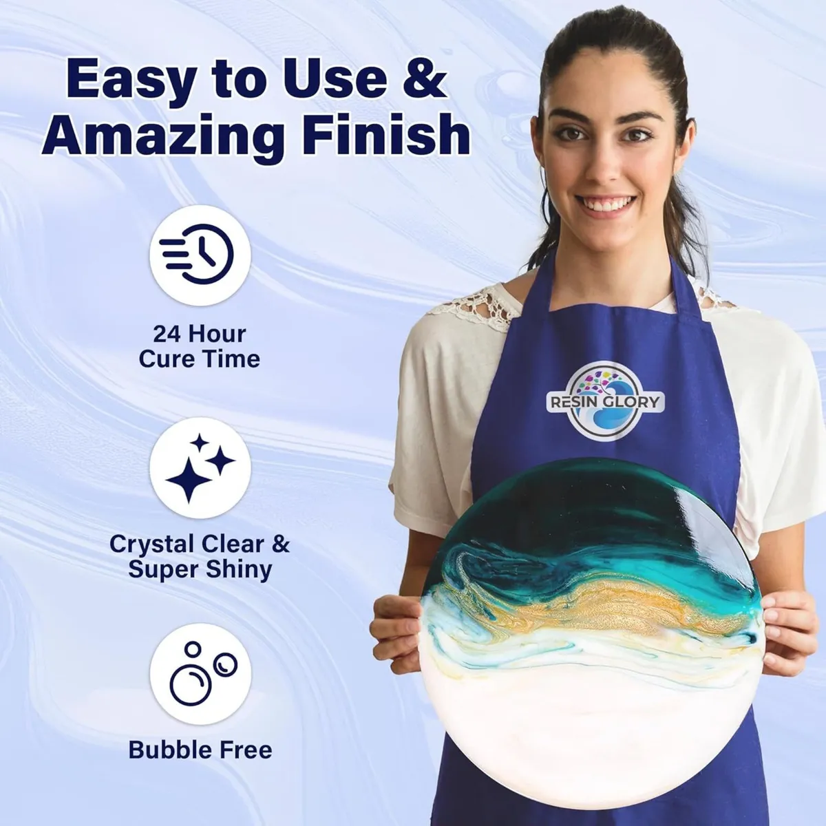 4L (1 gallon) - 1:1 Ratio Epoxy Resin Kit Crystal - Image 2