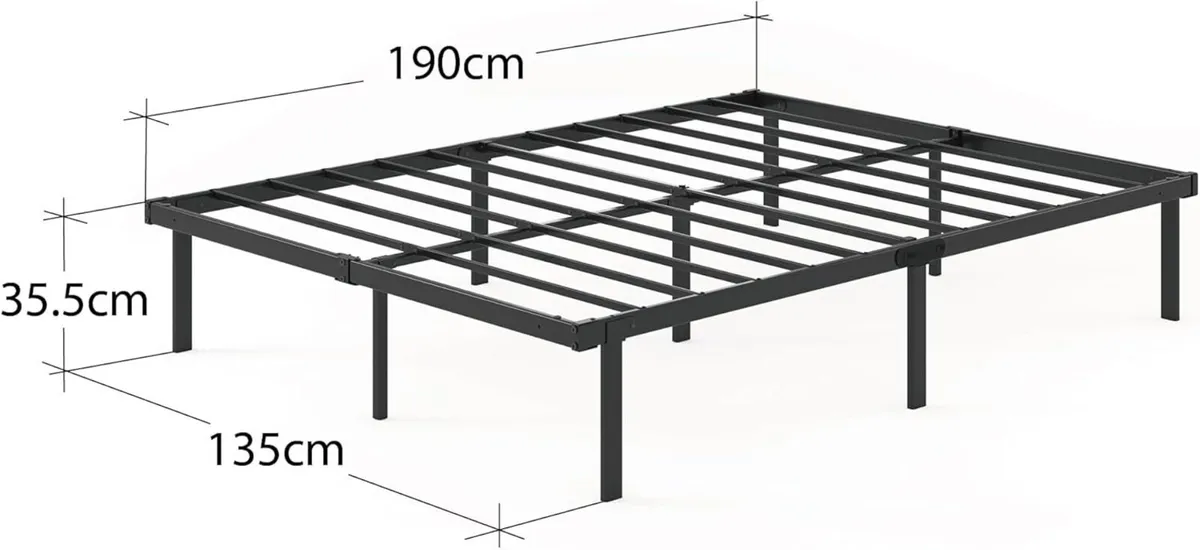 Caleb Double Bed Frame - 4ft6 (135 x 190 cm) - Image 2