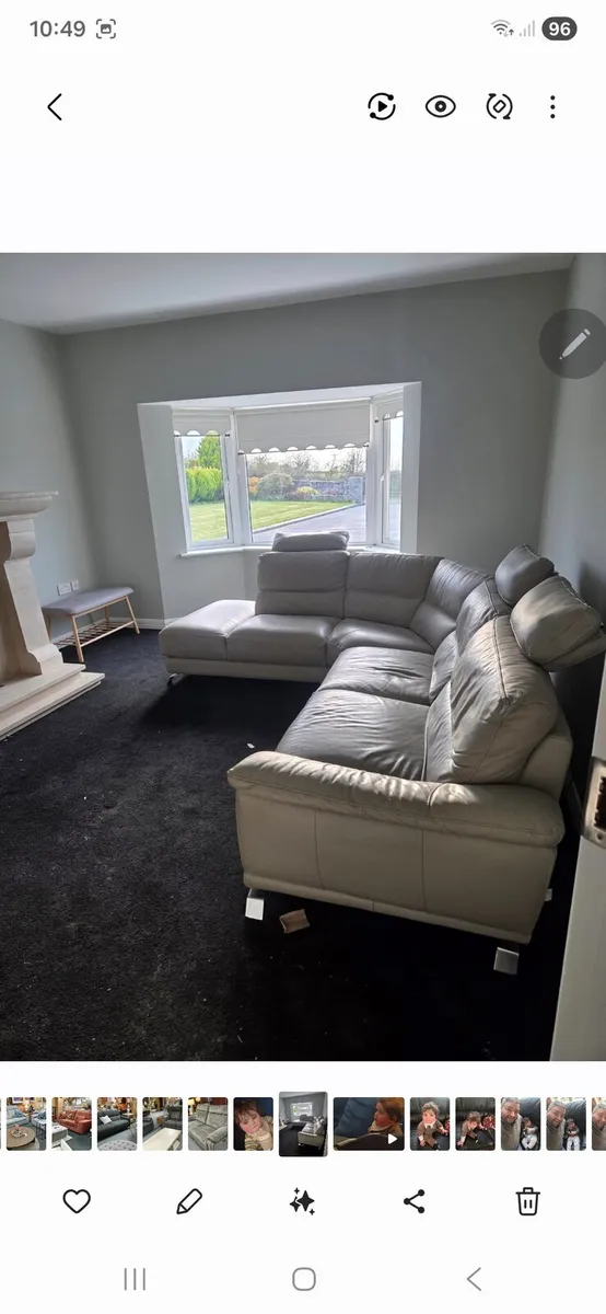 Corner Leather Sofa - Image 1