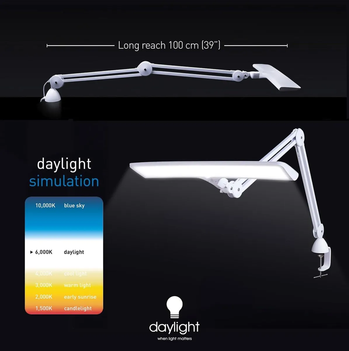 Lumi LED Desk Lamp – Lux 95+ CRI Touch Dimmable 2 - Image 4