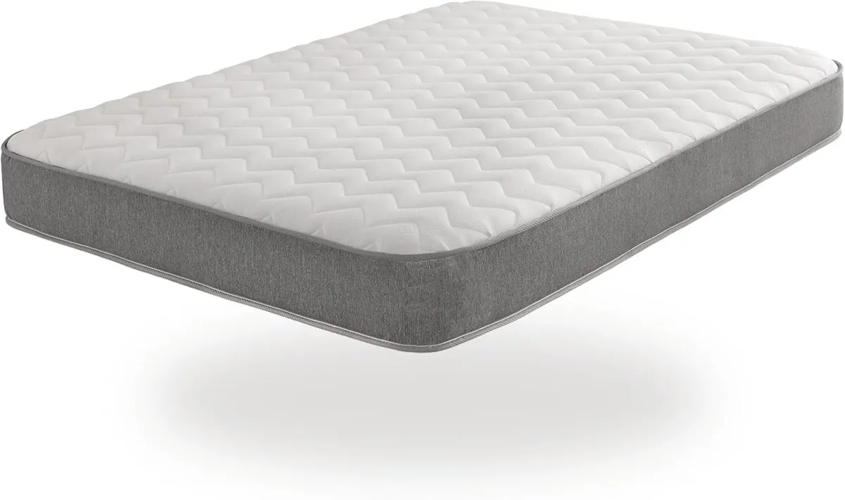 Kingsize Mattress with Springs Memory Foam - Grey - Image 3