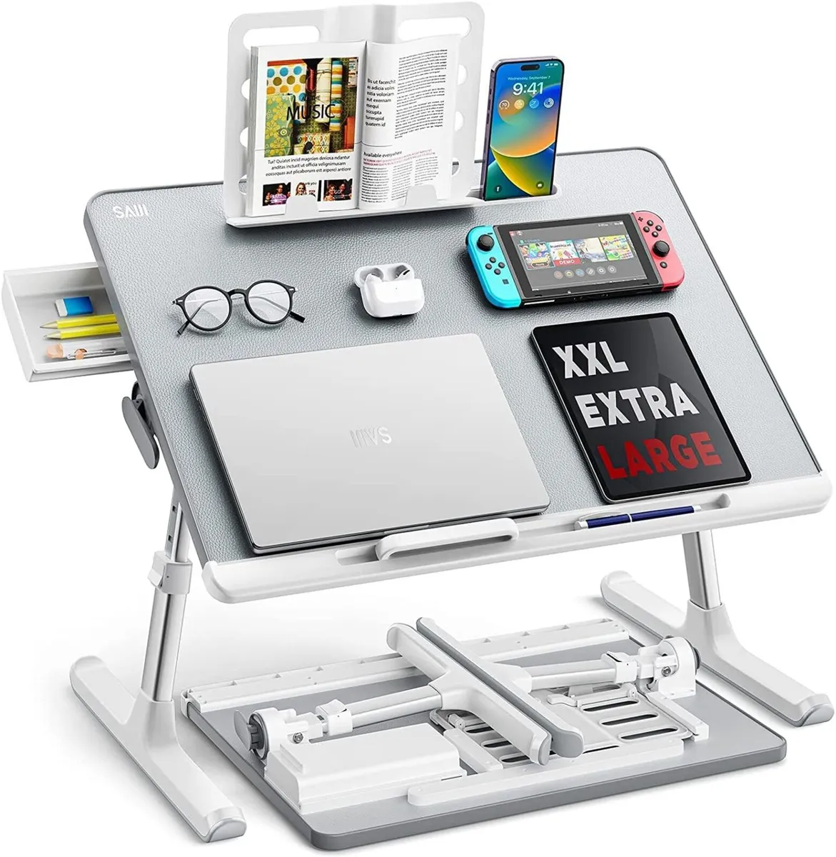 Table Folding desk 60x45cm lap for bed Multi-purpo - Image 1