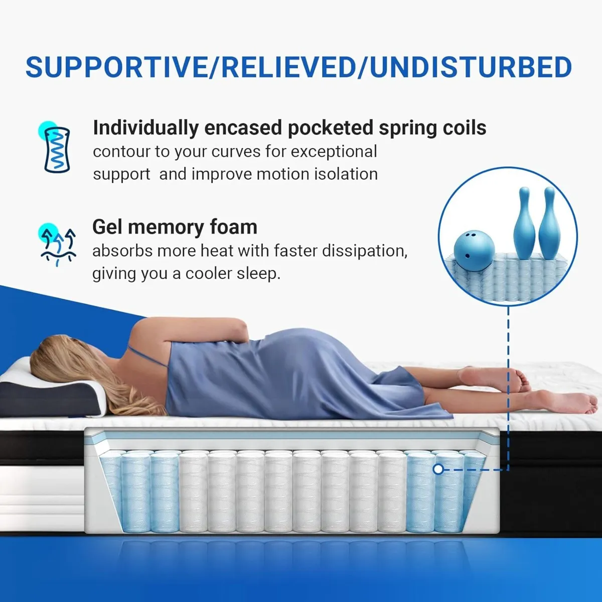 Bed Mattress Conventional Bamboo Charcoal Foam - Image 3