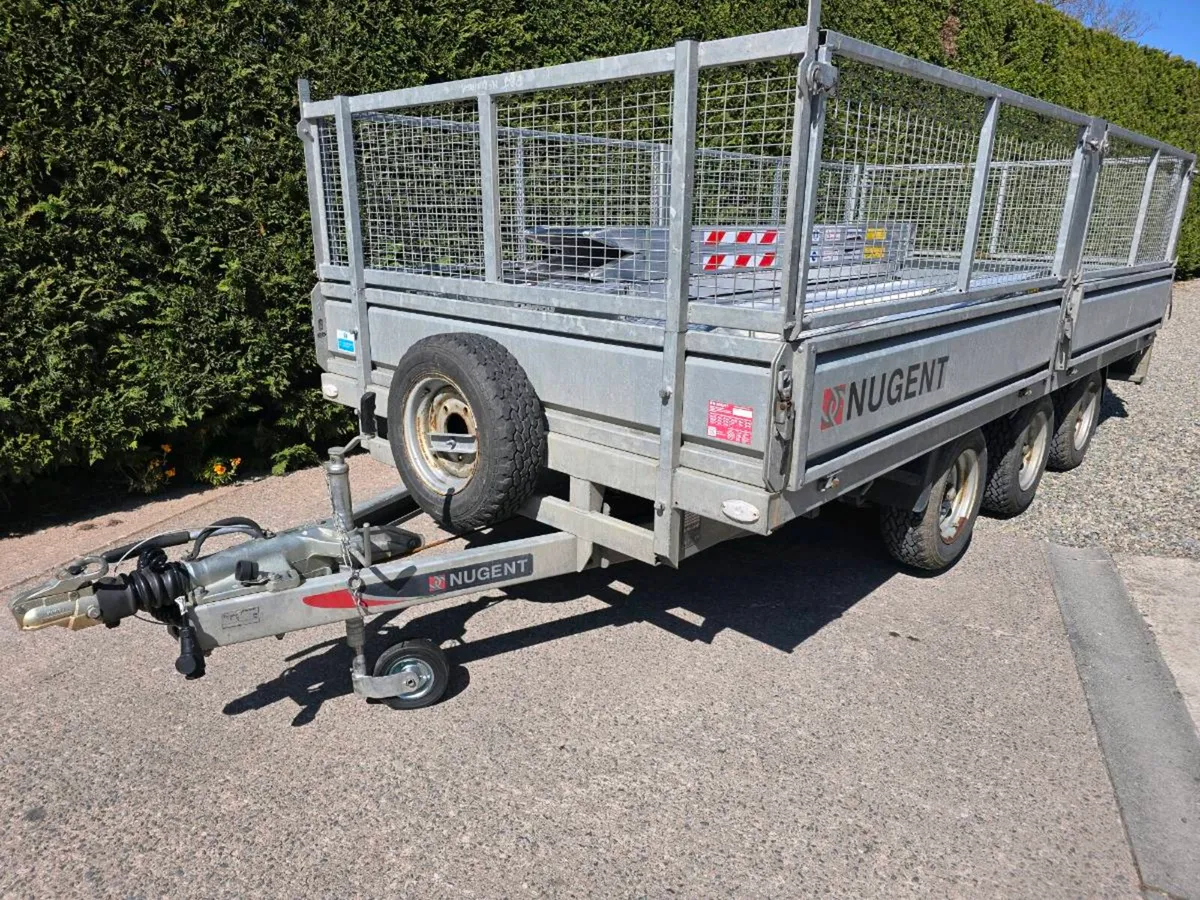 14ft nugent dropside mesh trailer fully serviced - Image 2