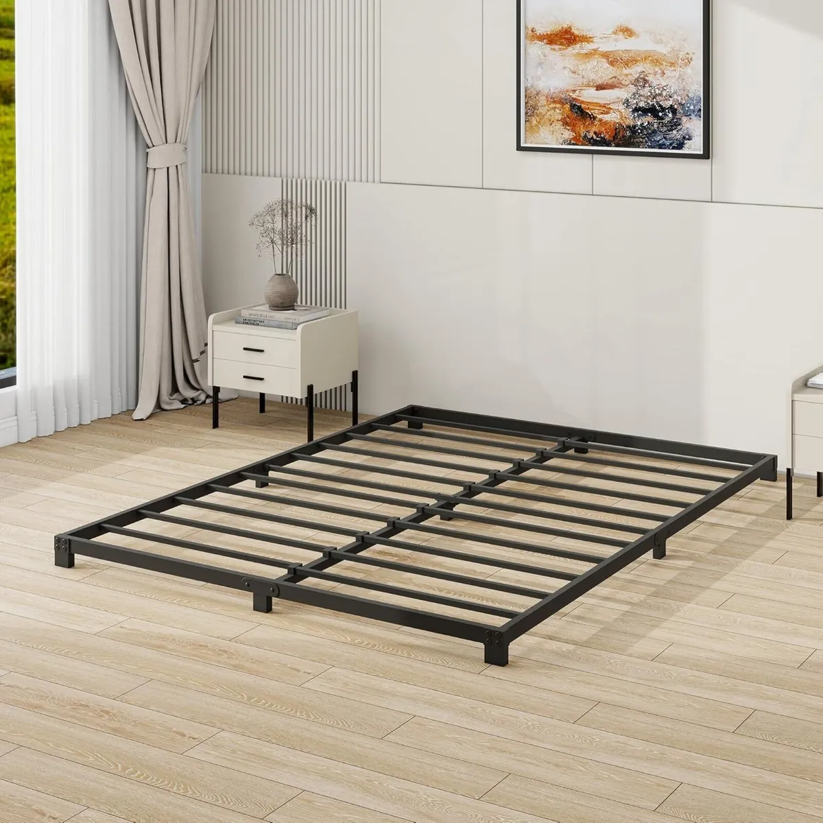 8cm Low King Size Bed frame Metal 150x200 cm 5ft - Image 4