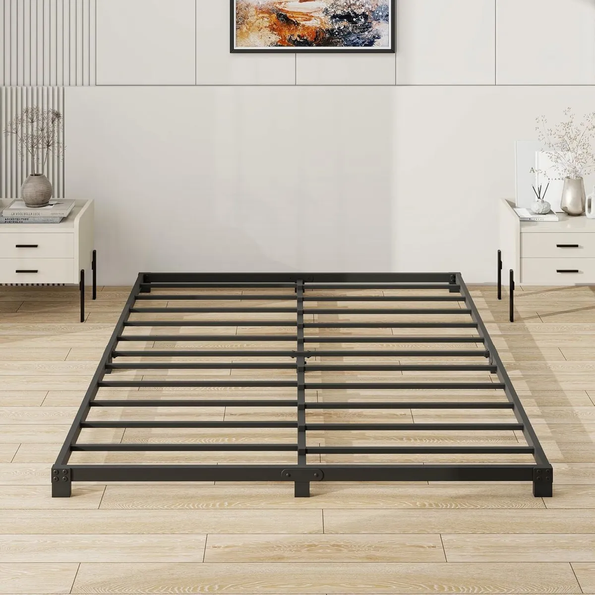 8cm Low King Size Bed frame Metal 150x200 cm 5ft - Image 1