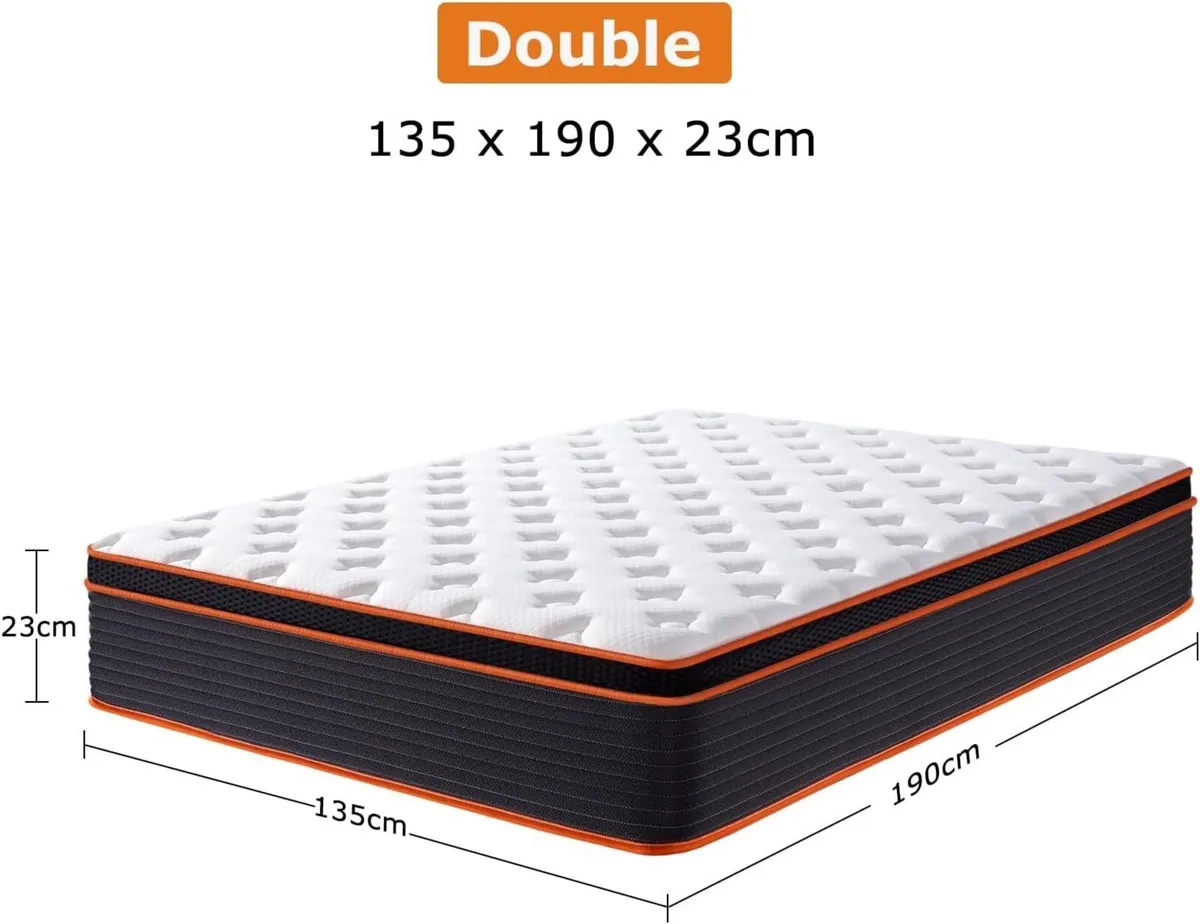 Double Mattress 4FT6 9.1 Inch Deep Gel Memory - Image 3