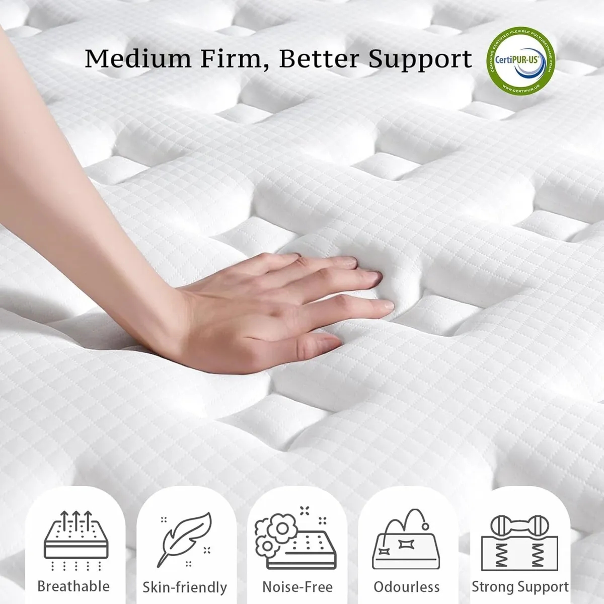 Double Mattress 4FT6 9.1 Inch Deep Gel Memory - Image 4