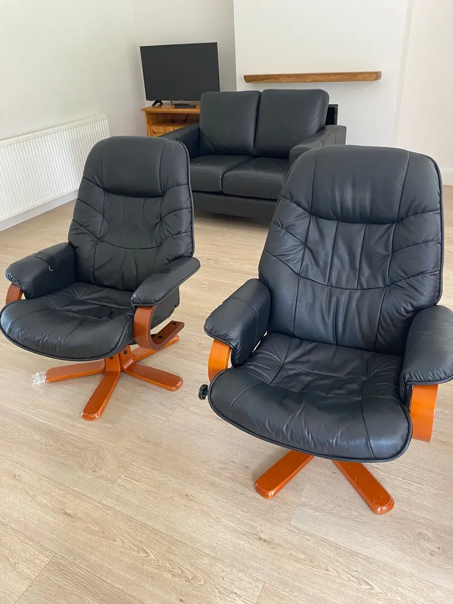 Arm Chairs & foot stools - Image 2