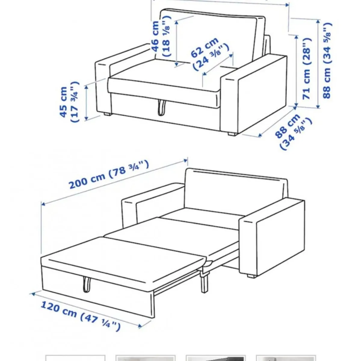Ikea Vilasund 2 seater sofabed - Image 4