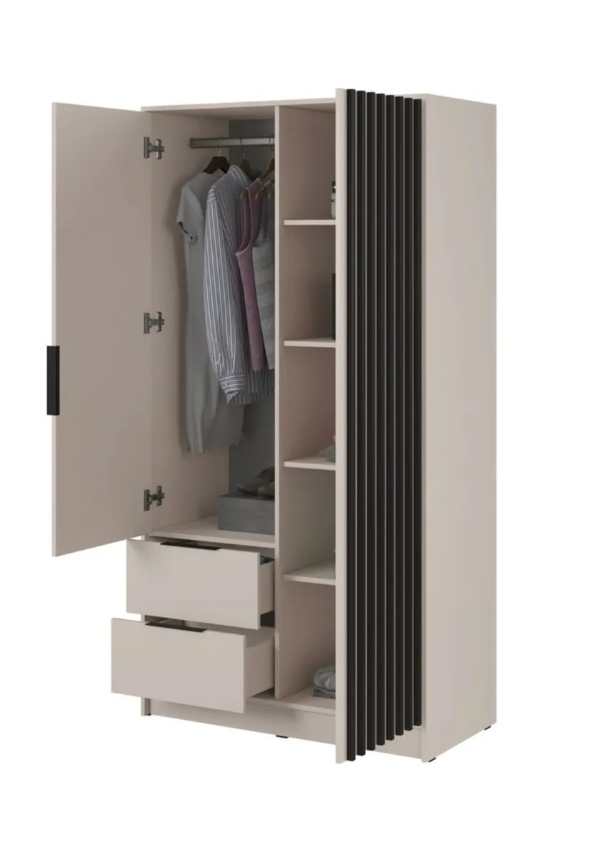Wardrobe NELLY 2D Cashmere 105cm *FREE DELIVERY - Image 4