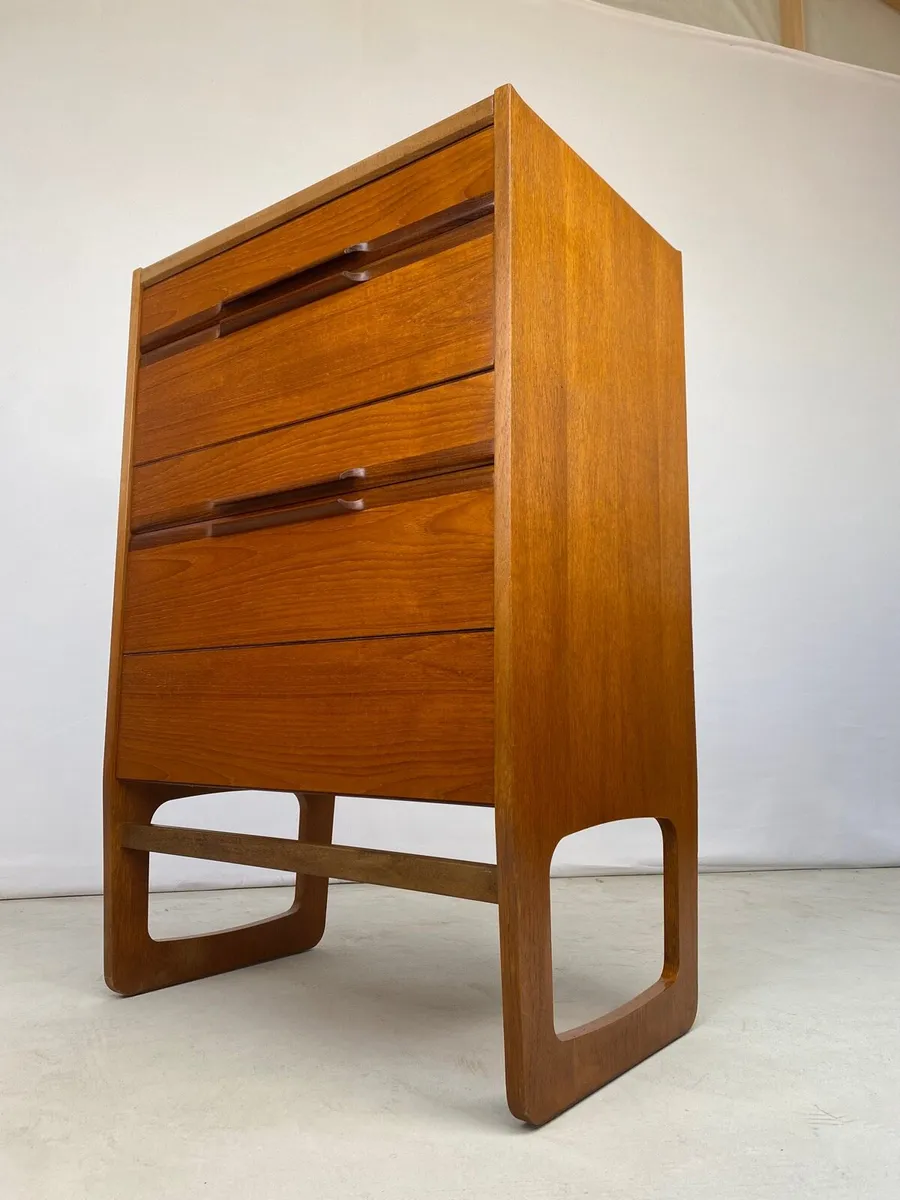 Rare Mid Century Meredew Mid Century Tallboy Chest - Image 1