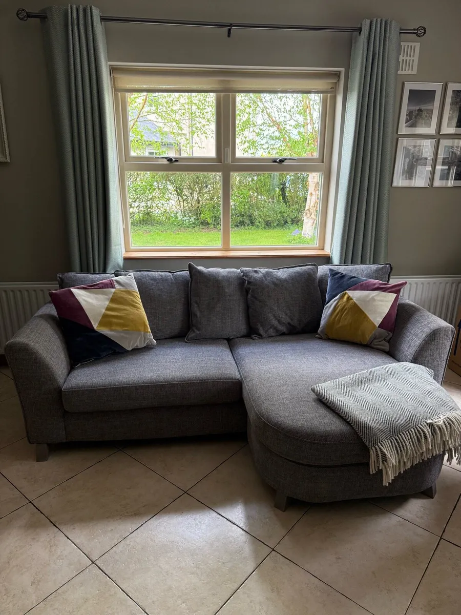 DFS Pillow Back 3 Seater Sofa & Cuddler Chair - Image 2