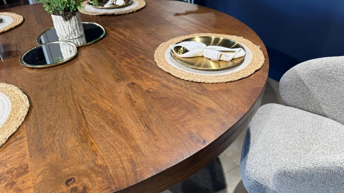 Round Dining Table Ex Display Excellent - Image 3