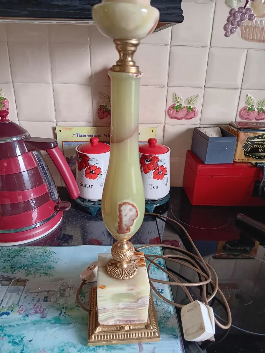 Vintage onyx table lamp - Image 1