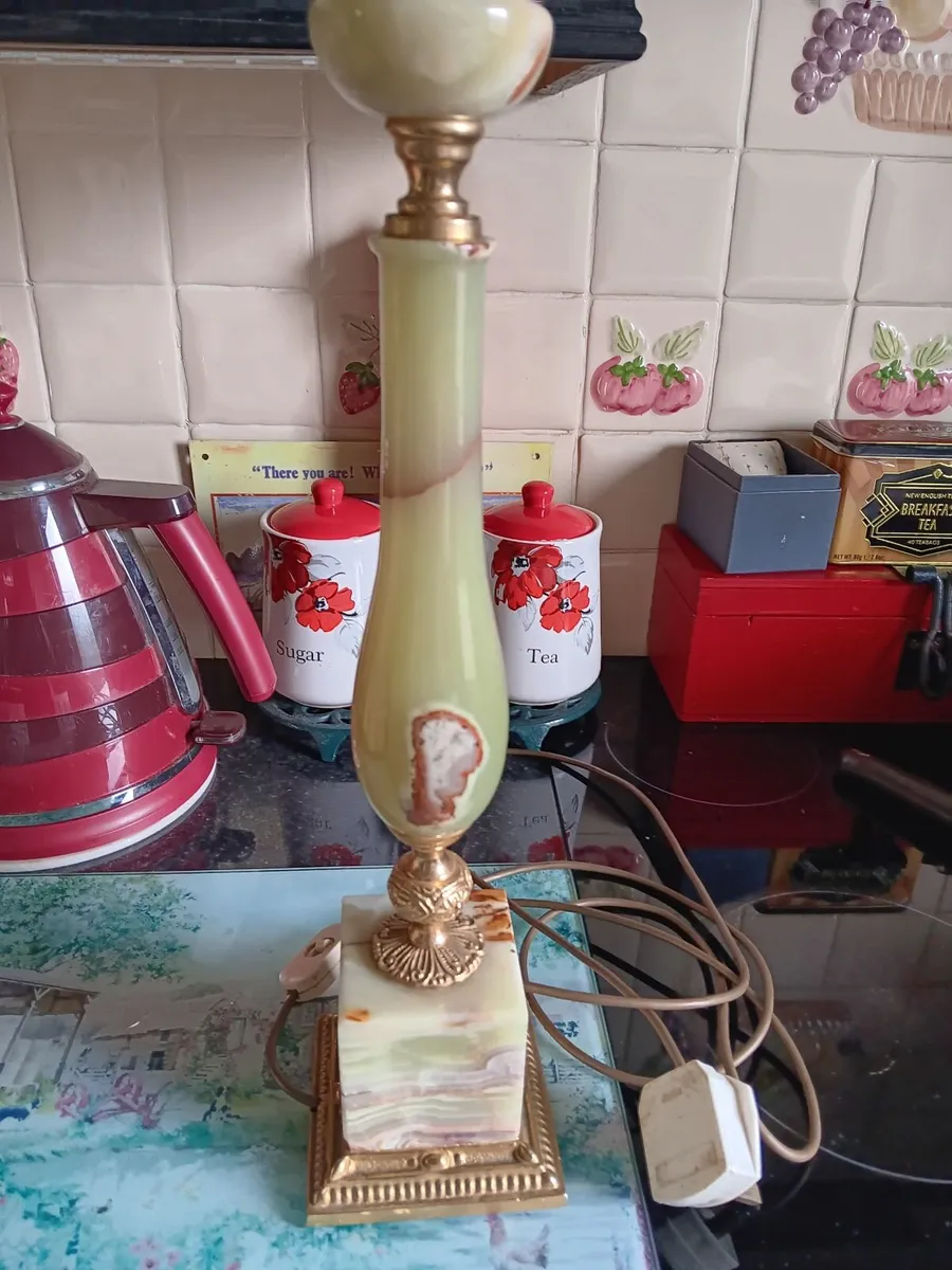 Vintage onyx table lamp - Image 3