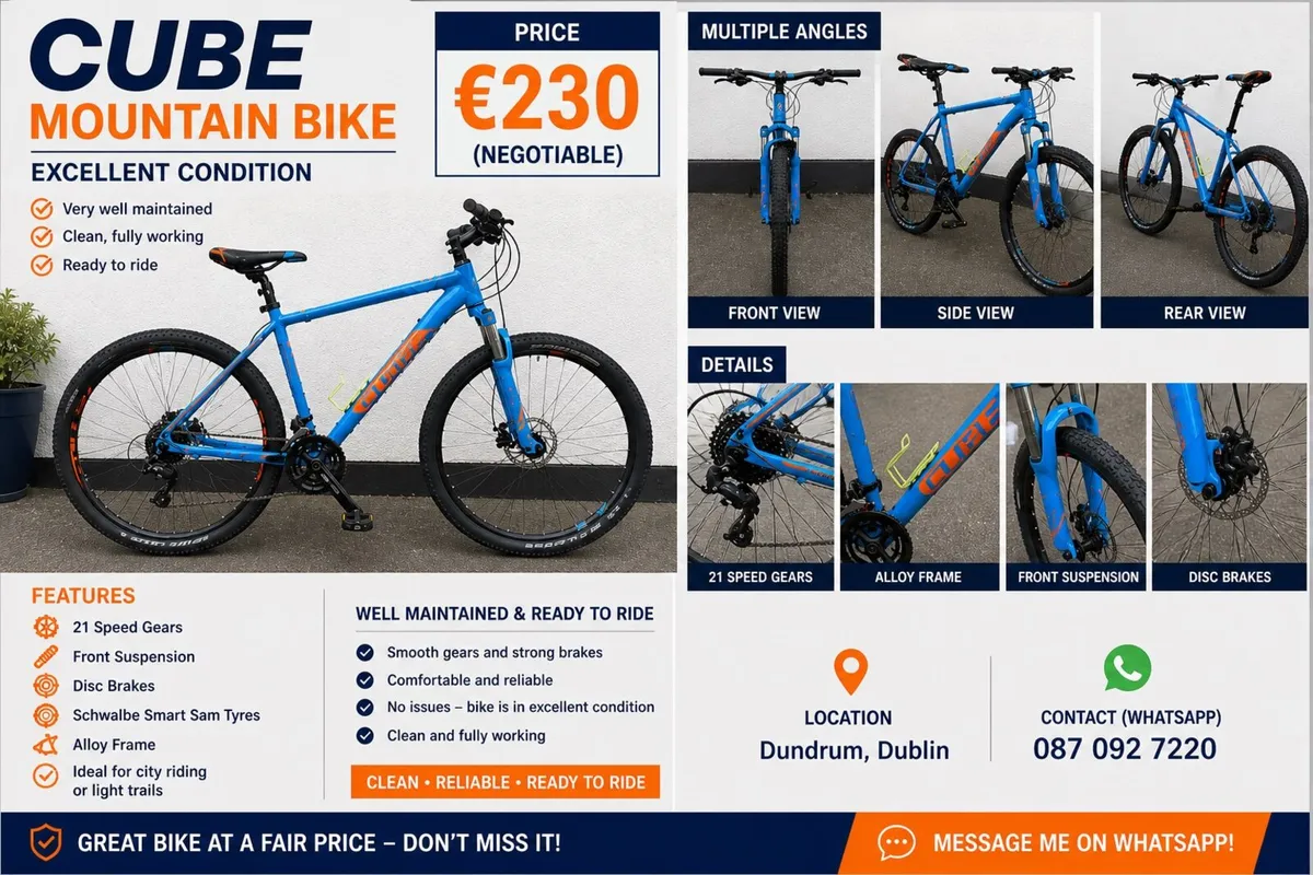 Cube Mountain Bike – Excellent Condition - Image 1