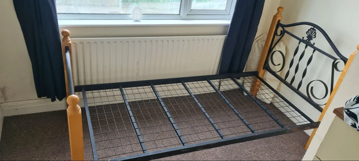 Matching Double and Single Pine Bed - Image 3