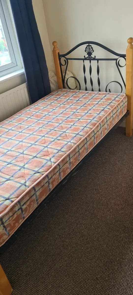 Matching Double and Single Pine Bed - Image 4