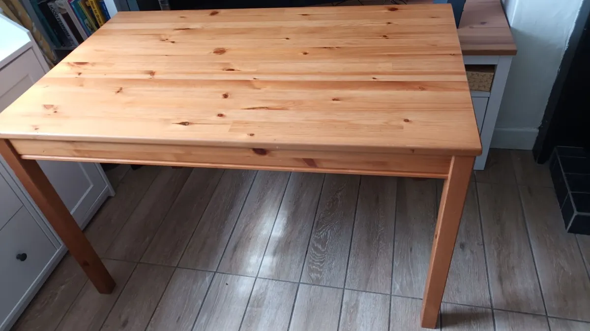 Free wooden dining table and chairs - Image 1